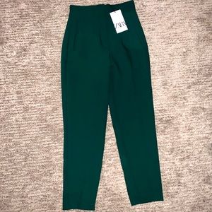 Emerald green slacks from Zara. Never worn. NWT